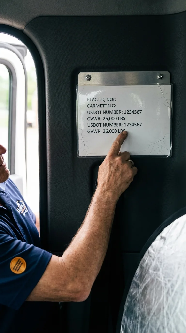 USDOT licensing placard verification in Saylorsburg